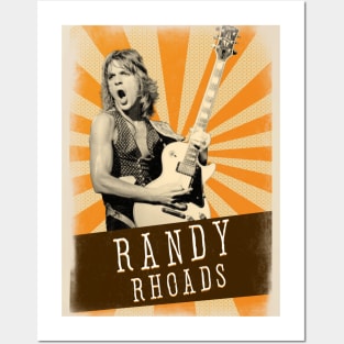 Vintage Aesthetic Randy Rhoads 1970s Posters and Art